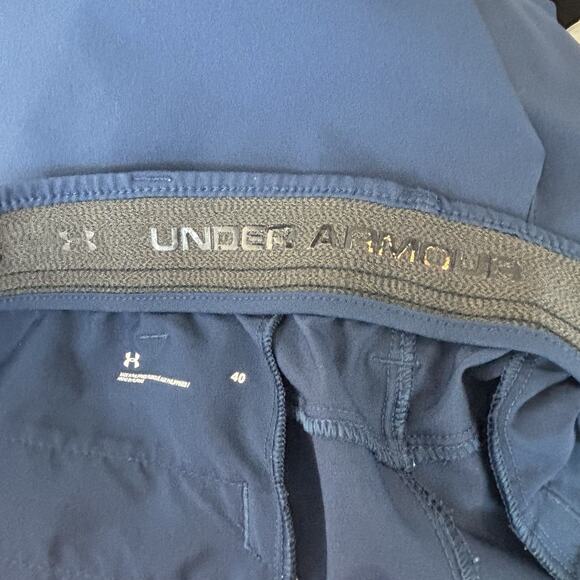 Under Armour UA Mens Shorts 40 Blue Performance Golf Grip Waist Tech Drive - Picture 7 of 10